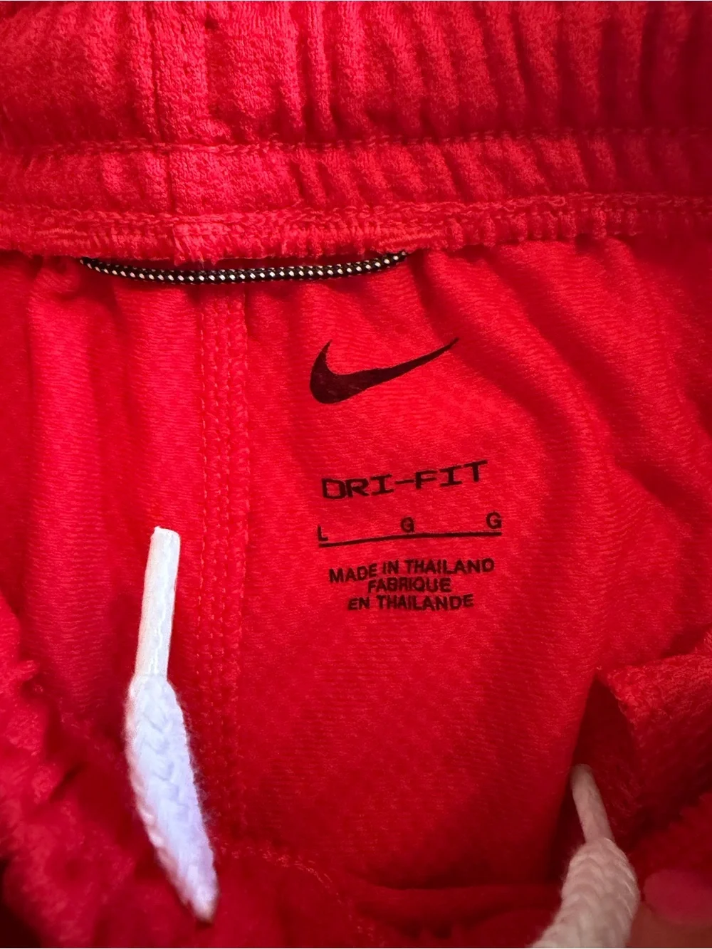Nike Red and White Boys Athletic Shorts